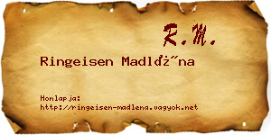 Ringeisen Madléna névjegykártya